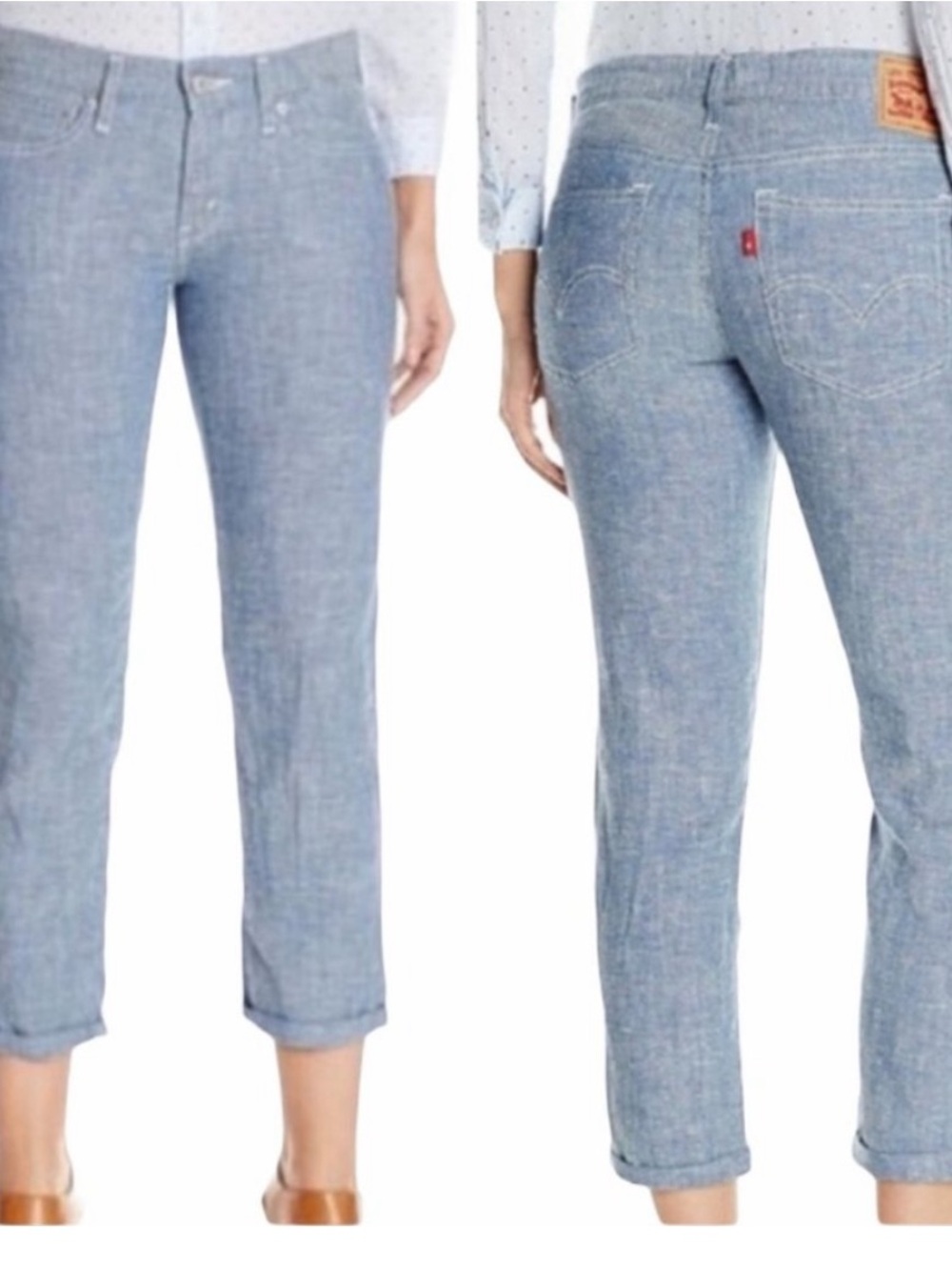 Levi’s Linen & Cotton Chambray Boyfriend fit Jeans sz 30